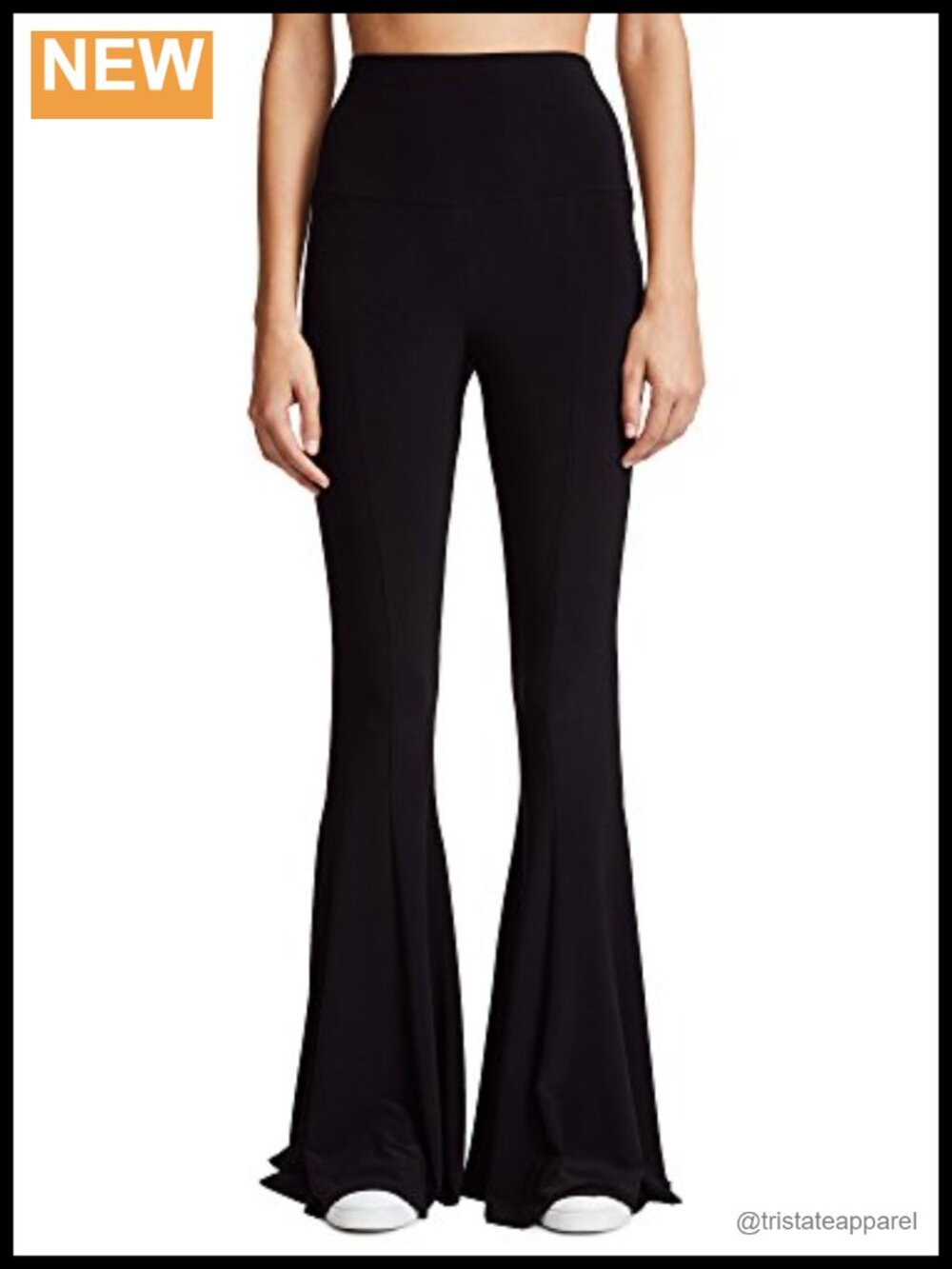 Slinky Jersey Fishtail Pants High Rise Flare Pull-On Palazzo